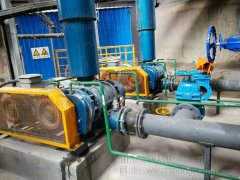 廣東云浮水泥廠羅茨鼓風(fēng)機試機完成